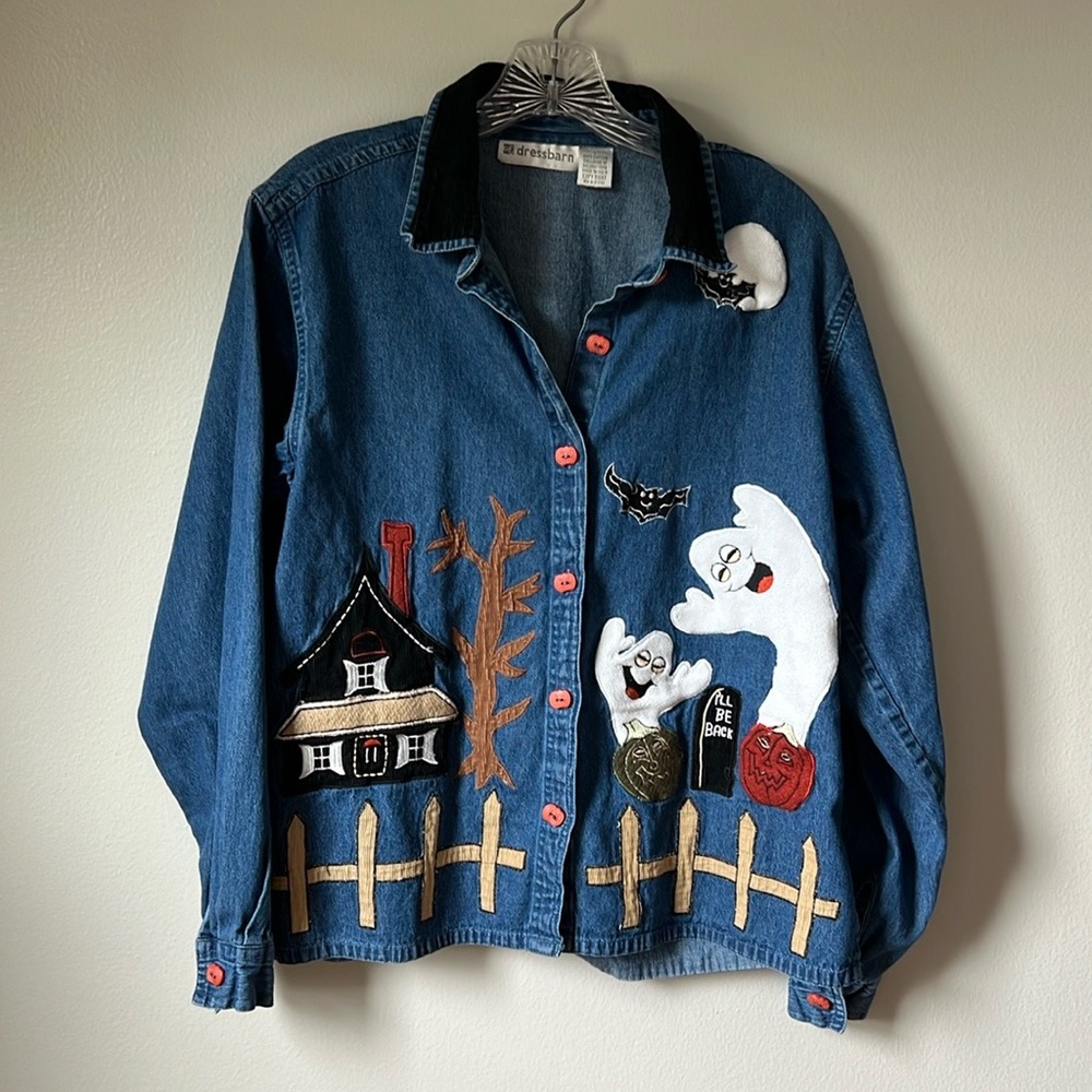 Vintage Halloween Denim Jacket